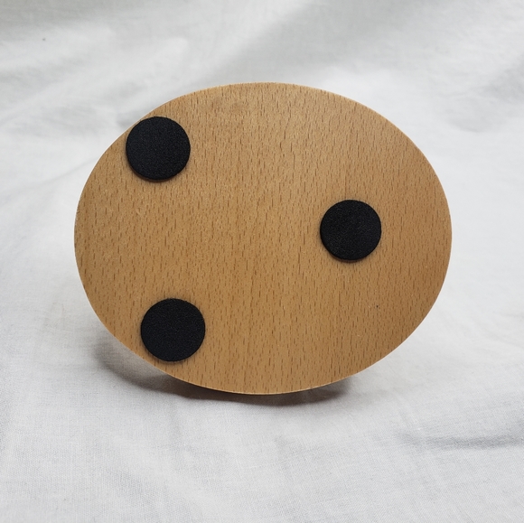 Carved Wooden Dog Cellphone Holder Upright and Lengthwise - Picture 2 of 6